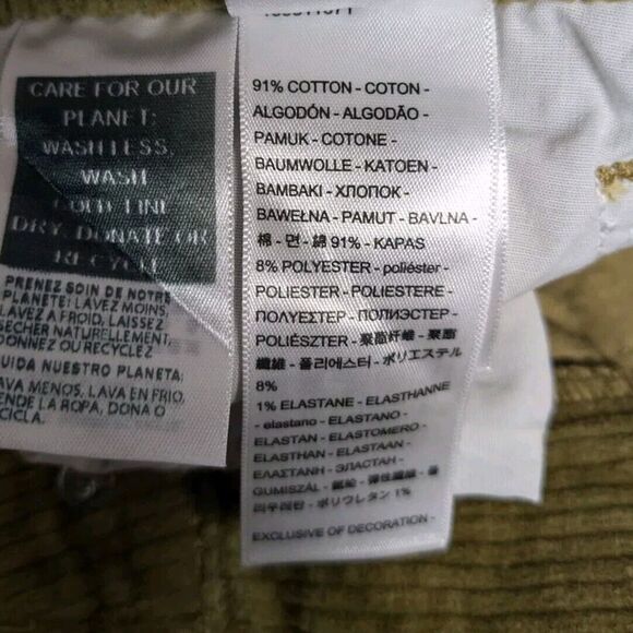 NEW Levi's 711 Pants Women 32x30 Corduroy Skinny Mid Rise Beige NWT - Picture 10 of 10